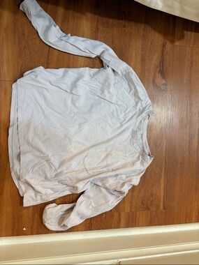 Everlane Light Purple Long Sleeve Pocket Tee